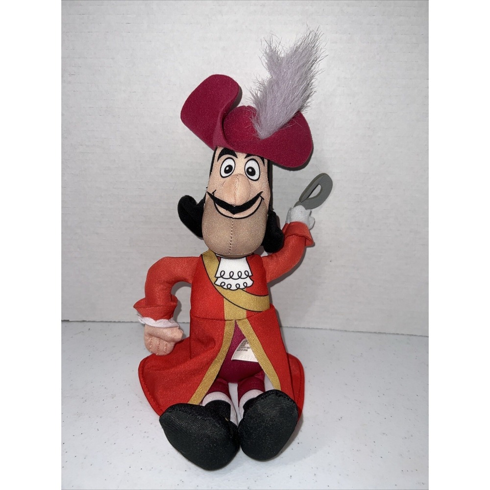 Disney Captian Hook Peter Pan Plush Doll Jake & Pirates-Sound Doesn't‎ Work